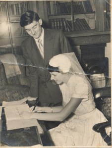 Sid & Judy's wedding-signing register