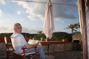 Tranquility on a balcony in Lunigiana