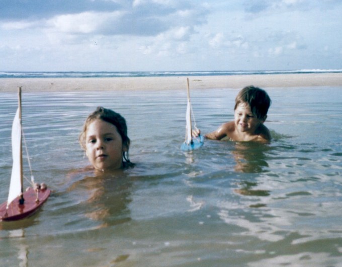 Playing in the lagoon at Straddie